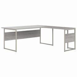 Bush Business Furniture Hybrid 72W x 36D L Shaped Table Desk with Metal Legs in Platinum Gray - Bush Business Furniture HYB025PG