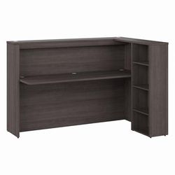 Bush Business Furniture Studio C 72W Privacy Desk with Shelves in Storm Gray - Bush Business Furniture SCD572SGK