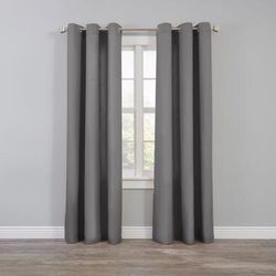 Wide Width BH Studio Microfiber Grommet Panel by BH Studio in Dark Gray (Size 50" W 72" L)