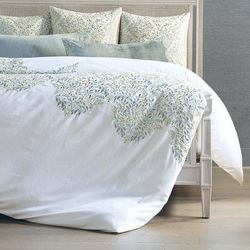Aksana Embroidered Bedding - Light Juniper, Light Juniper Sham, Light Juniper King Sham - Frontgate