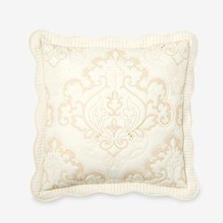 Amelia Euro Sham by BrylaneHome in Ivory (Size EURO)