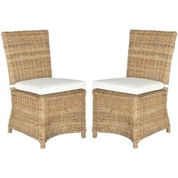 Sebesi 17''H Rattan Side Chair in Natural - Safavieh FOX1600A-SET2