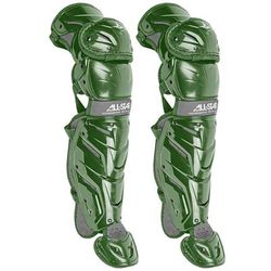 All Star Youth System Seven Axis Catcher's Leg Guards - Ages 12-16 Dark Green