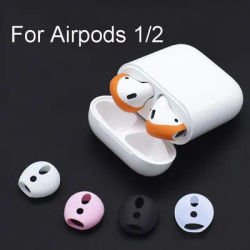 Étui airpods 1/2 en silicone anti-perte, étui de casque sans fil Bluetooth, couvre-oreilles ultra-mince antidérapant