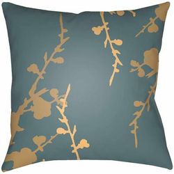 Aboukir 18" Square Traditional Pillow plush Medium Gray/Mustard/Yellow Outdoor Throw Pillow - Boutique Rugs