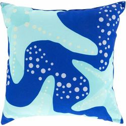 Hough 18" Square Coastal Pillow plush Aqua/Blue/Ice Blue/Light Gray/Seafoam/Sage Outdoor Throw Pillow - Boutique Rugs