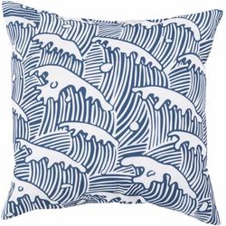 Siay 26" Square Coastal Pillow plush Blush/Dark Blue/Navy Outdoor Throw Pillow - Boutique Rugs