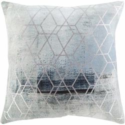 Gumalang 20" Square Modern Pillow plush Black/Ice Blue/Ink Blue/Light Sage/Metallic Silver/White/Teal/Silver Gray Throw Pillow - Boutique Rugs