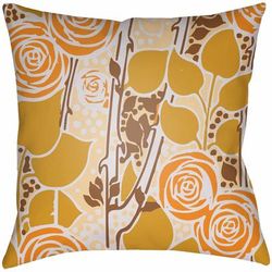 Idtig 18" Square Traditional Pillow plush Burnt Orange/Mustard/Peach/Rust/Wheat/Brick Red/Rust Outdoor Throw Pillow - Boutique Rugs
