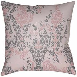 Estelle 18" Square Cottage Pillow plush Gray/Lilac/Mauve Outdoor Throw Pillow - Boutique Rugs
