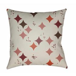 Uling 20" Square Modern Pillow plush Burgundy/Dark Brown/Ivory/Orange/Rose/Dark Pink Outdoor Throw Pillow - Boutique Rugs
