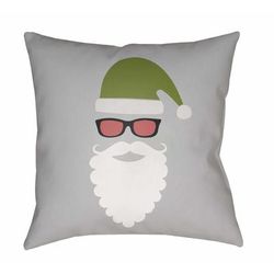 Templeogue 20" Square Modern christmas pillow Off White/Medium Gray/Multi Brown/Rose Gold/Moss/Metallic Silver/Silver/Silver Gray Outdoor Throw Pillow - Boutique Rugs