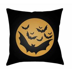 Cotabato 20" Square Modern Halloween pillow White Tonal/Onyx Black/Brass/Multi Brown/Dark Gray/Jet Black/Off White/Black/Olive Outdoor Throw Pillow - Boutique Rugs