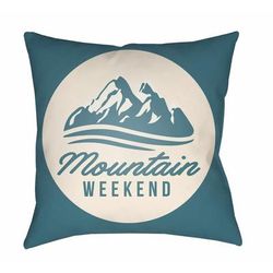 Magsingal 20" Square Cottage Pillow plush Teal/Beige/Pearl/Beetle Blue/Ink/Ash Outdoor Throw Pillow - Boutique Rugs