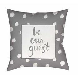 Hilantagaan 20" Square Modern Pillow plush solid Seashell/Gray/Nickel/Pewter/Medium Gray/Off White Outdoor Throw Pillow - Boutique Rugs