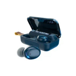 Brookstone Navy Touch Power TWS Earbuds & Built-In Powerbank