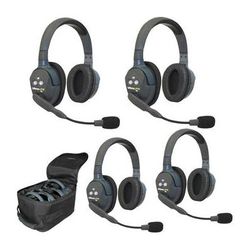 Eartec UltraLITE 4-Person Full-Duplex Wireless Intercom with 4 Dual-Ear Headsets ( UL4D