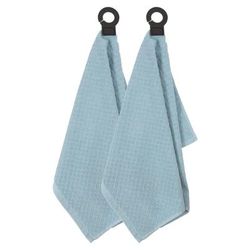 Hook And Hang Woven Kitchen Towel, Set Of Two by RITZ in Dew