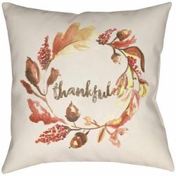 Muhoroni 26" Square Cottage Pillow plush Burnt Orange/Beige/Bright Red/Mustard/Camel/Pearl/White/Sterling Gray/Light Silver/Camel/Light Wood Outdoor Throw Pillow - Boutique Rugs