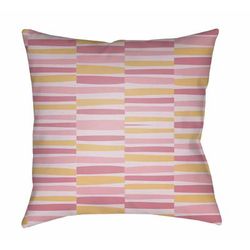 Villaba 18" Square Modern Pillow plush Light Pink/Lilac/Pink/Yellow/Mauve/Pale Pink Outdoor Throw Pillow - Boutique Rugs