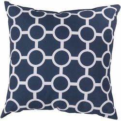 Patong 20" Square Traditional Pillow plush Dark Blue/Light Gray/Navy Outdoor Throw Pillow - Boutique Rugs