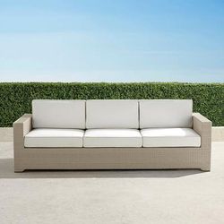 Palermo Sofa in Dove Wicker - Standard, Brick - Frontgate