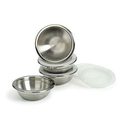 Prep Bowls With Lids, Set of 4 by RSVP International in Gray