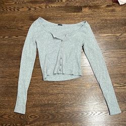 Brandy Melville Tops | Brandy Long Sleeve | Color: Gray | Size: S