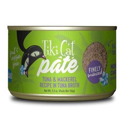 Luau Ahi Tuna & Mackerel Pate Wet Cat Food, 5.5 oz., Case of 8, 8 X 5.5 OZ