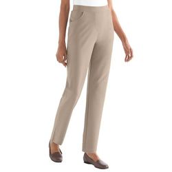 Appleseeds Women's FlexKnit 7-Pocket Slim Pull-On Pants - Brown - PXL - Petite