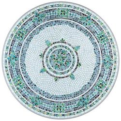 KNF Miraval Mosaic Table Collection - Double-Tiered Side Table, Black, 18" Dia. - Frontgate