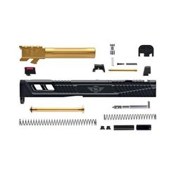 L2D Combat Complete Catalyst Upper Non-Threaded Glock 19 Gen 3 Black/TIN LD-CU-C-193-BLK-TIN