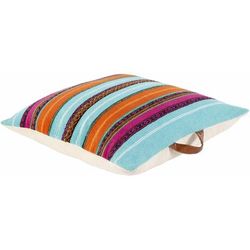 Anca 26" Square Pillow Moroccan Plush Cotton Aqua/Beige/Black/Burgundy/Burnt Orange/Rust/Saffron/Teal/White/Brick Red/Mustard Floor Pillow - Boutique Rugs