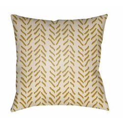 Reon 20" Square Modern Pillow plush Cream/Mustard Outdoor Throw Pillow - Boutique Rugs