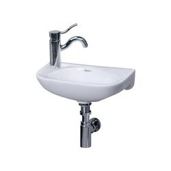 Whitehaus Collection Small Wall Mount Sink - Left Side Single Faucet Drilling WH1-102L