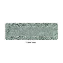 Shaggy Border Bath Rug Mat, 20" X 60" by Better Trends in Sage