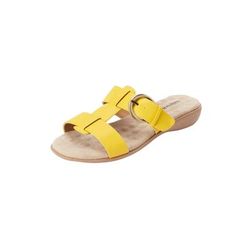 Women's The Dawn Slip On Sandal by Comfortview in Yellow (Size 8 1/2 M)