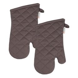 Solid Twill Oven Mitt, Set 2 by Mu Kitchen in Gray