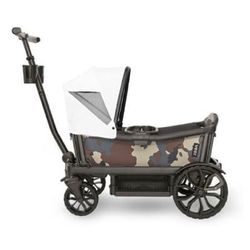 Veer Cruiser (2 Seater) Stroller Wagon + Canopy Bundle - Camo/Savanna White