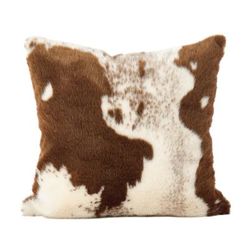 Urban Faux Cowhide Down Filled Pillow - Saro Lifestyle 471.BR22SD