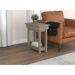 "Accent Table-20"Long/Dark Taupe with Open Top Drawer for Living Room - Safdie & Co 81097.Z.05"