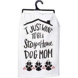 Stay At Home Dog Mom Kitchen Towel, 1.05 LBS, White