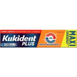 Kukident Plus Doppia Azione Crema Adesiva per Dentiere Totali e Parzia