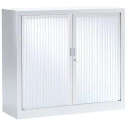 Armoire Basse À Rideaux 100 X 100 Cm 9010 Blanc - Vinco
