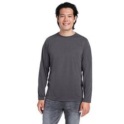 CORE365 CE111L Adult Fusion ChromaSoft Performance Long-Sleeve T-Shirt in Carbon size XS | Polyester