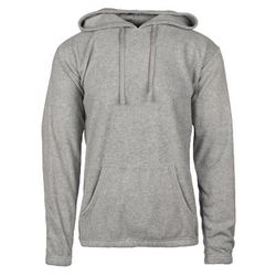 Burnside BB3500 Pullover Hooded Polar Fleece T-Shirt in Heather Grey size XL | Polyester B3500, 3500