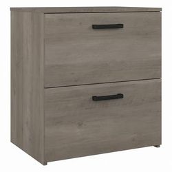 kathy ireland Home by Bush Furniture City Park 2 Drawer Lateral File Cabinet in Driftwood Gray - Bush Furniture CPF127DG-03