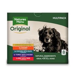 8x300g Original Natures Menu Wet Dog Food Pouches