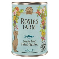 24x400g Fish & Chicken Adult Wet Dog Food Rosie's Farm