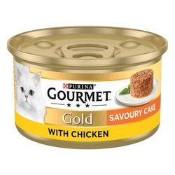 12x85g Chicken Savoury Cake Gourmet Gold Wet Cat Food